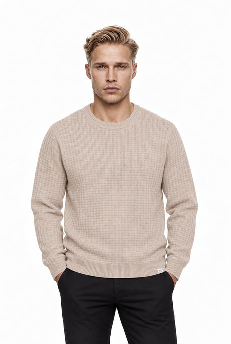 NAL0217D2 new peacock sweater rainy day – Vorderansicht am Model