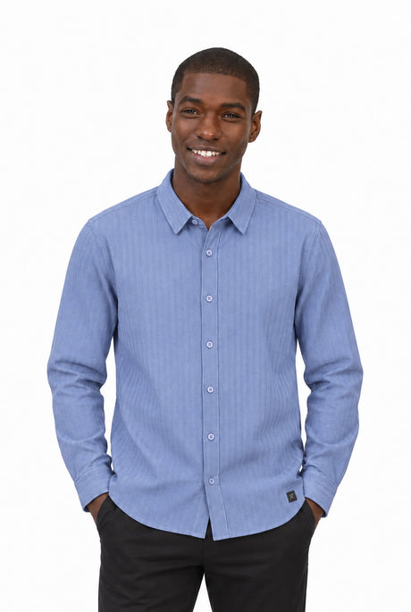The Structured Shirt blue horizon – front