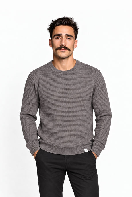 The Peacock Sweater granite gray – front