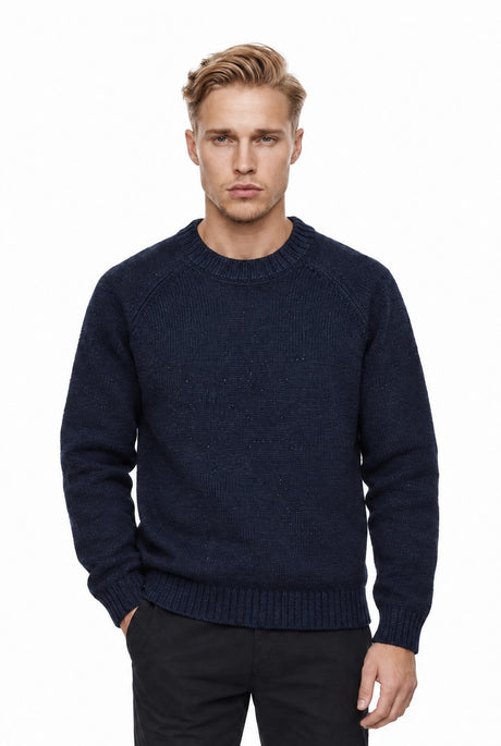 The Cozy Sweater sky captain – front