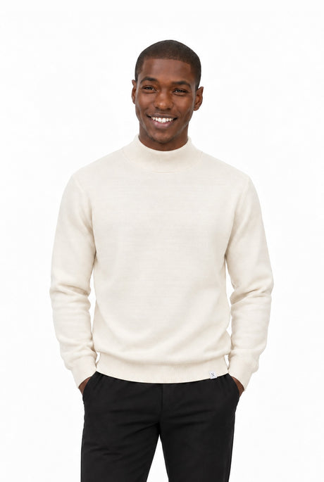 The Turtleneck Sweater egret – front