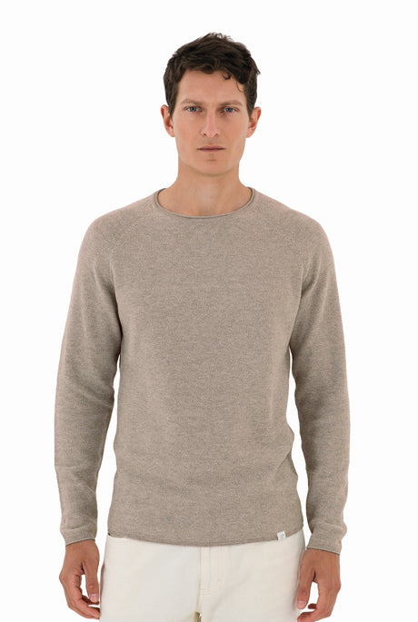 NOS004 honeycomb crew neck 923 – front