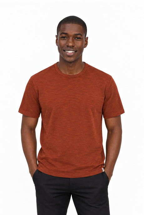 NOS039 slub t-shirt 931 – Vorderansicht am Model