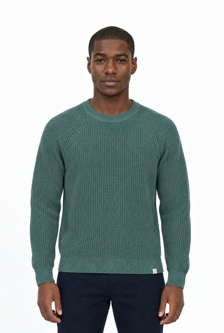 NOS043 half stitch raglan jade green – front