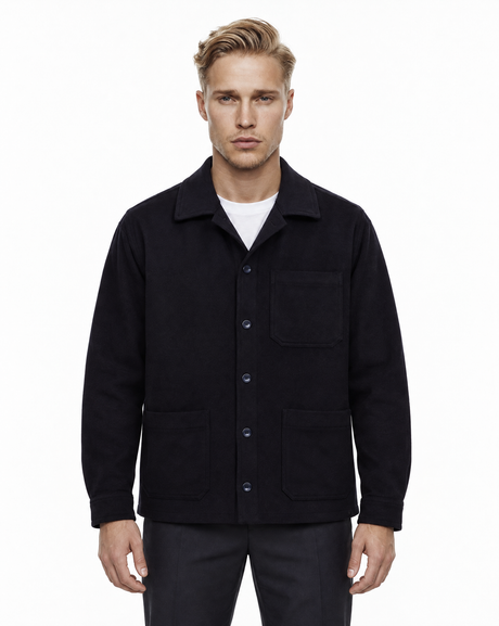 NAL0602D3 wool overshirt sky captain front